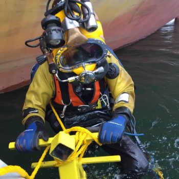 tim descending commercial diving